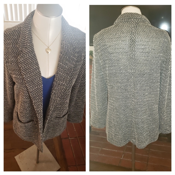 Style & Co. Open Face Pocket Blazer/Cardigan M/P - Picture 4 of 8